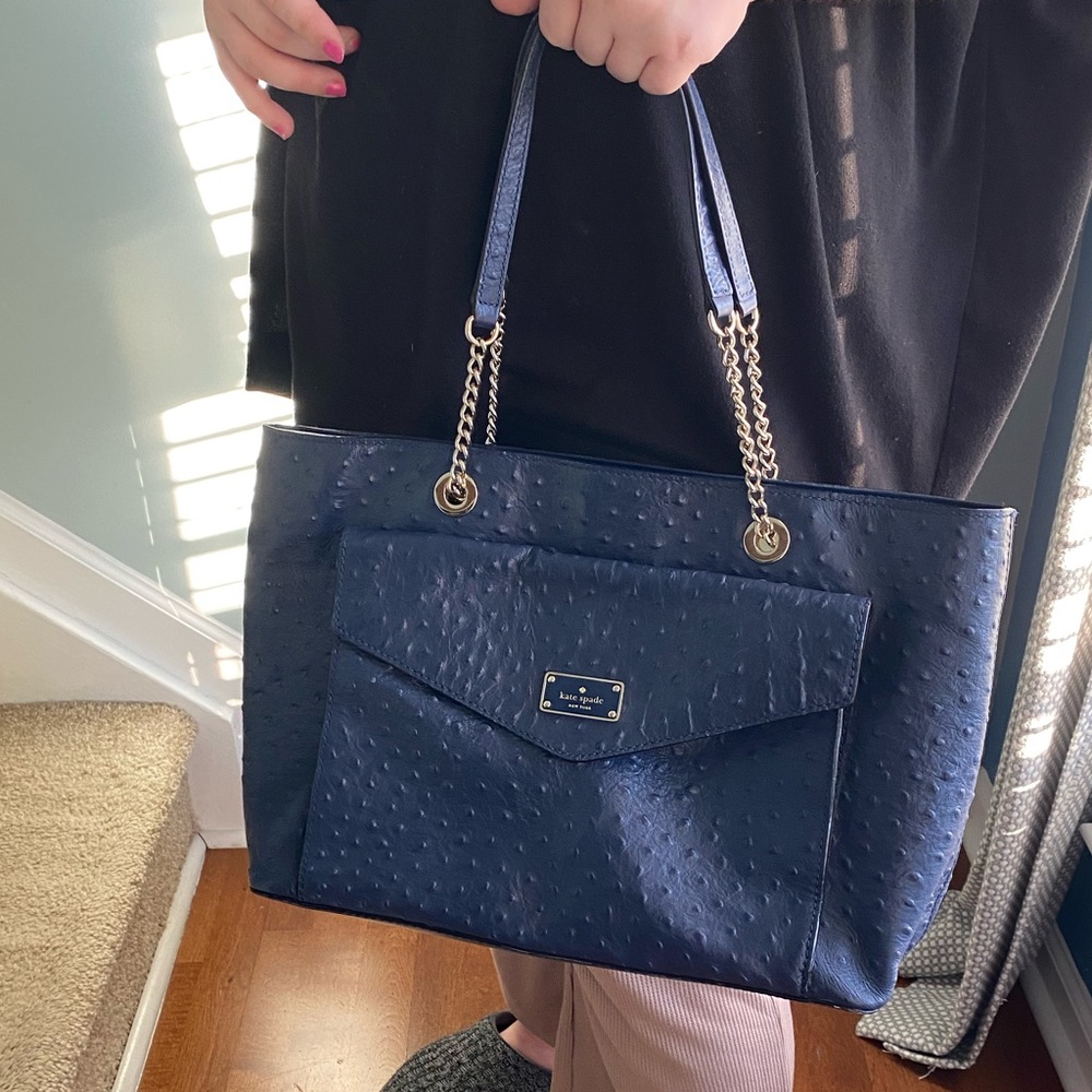 Kate Spade ostrich leather tote